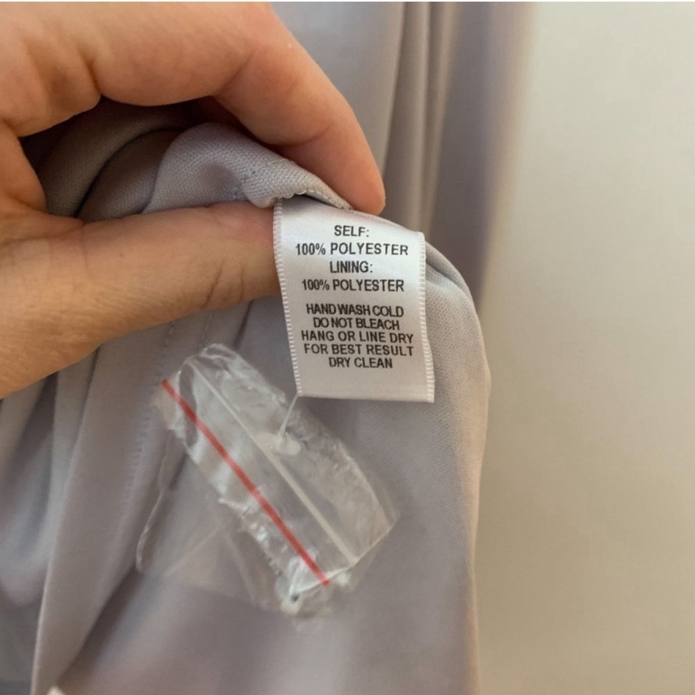 Lulus Gray Long Sleeve Situation Shift Chiffon Tunic Dress, Size M - Picture 8 of 8